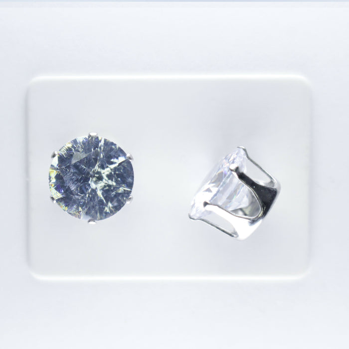 Zircon Diamond Earrings Hypoallergenic Stud, Clip-on or Magnetic