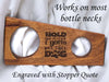Cherry Bottle Stopper with Engraved "Rescue Dogs..." Slate Coaster Set - DogPound Creations