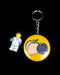 peach and plum keychain minifig