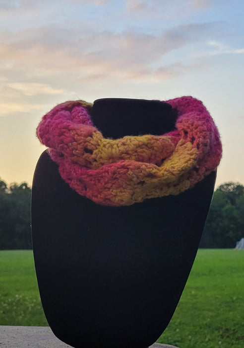 Sunset infinity scarf (for preteen or smaller adult)