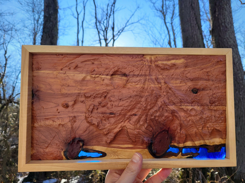 Jezero Crater, Mars in Cedar, Resin, and Hickory