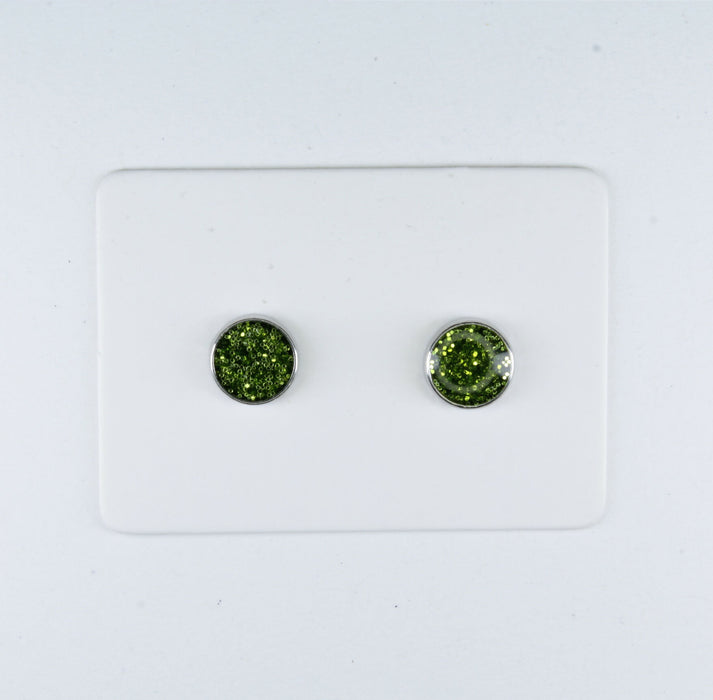 Magnetic_Clip_On_Invisible_Clipon_Stud_Pierced_Nonpierced_Earring_Earrings_Ear_Charm_Birthstone_Green_Glitter_6mm_card