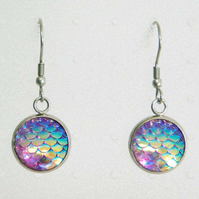 Mermaid Tail or Fish Scale Earrings