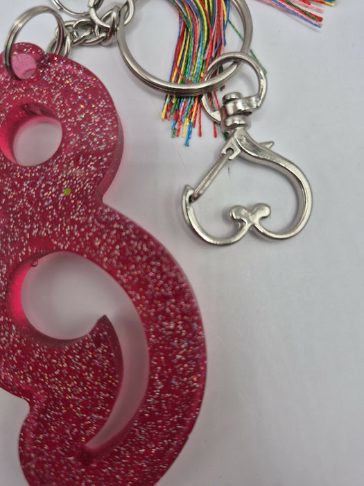 Red Semicolon Keychain