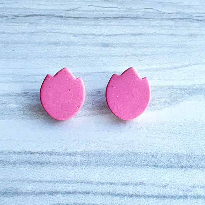 Earrings Pinkish Purple Tulip Stud Earrings