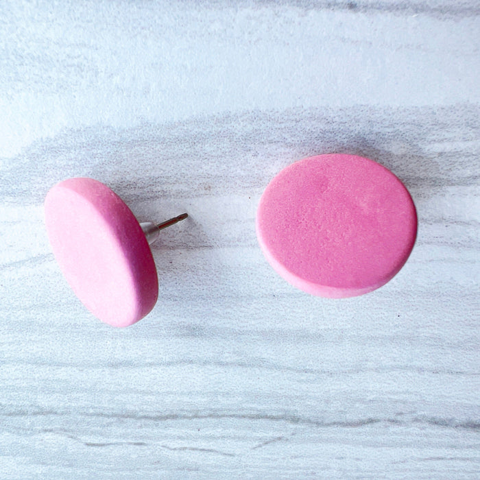 Earrings Purple Circle Stud Earrings