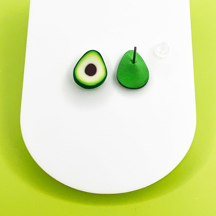 Earrings Titanium Avocado Stud Earrings – Titanium or Plastic Posts
