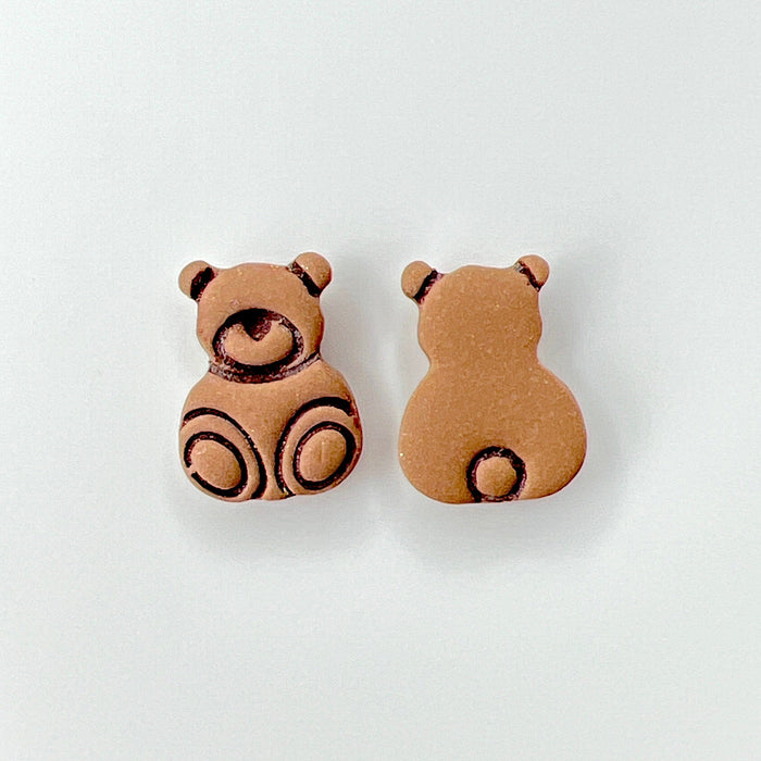 Earrings Bear Stud Earrings - Titanium Posts