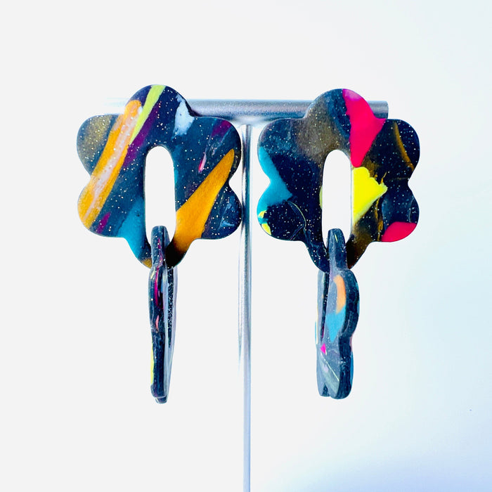 Earrings Color Splash Chain Link Earrings
