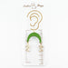 Earrings Green Arches with Gold Vine Charms Earrings