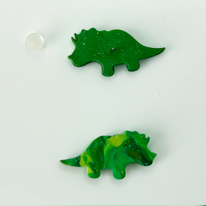 Earrings Green Dinosaur Stud Earrings – Titanium Posts
