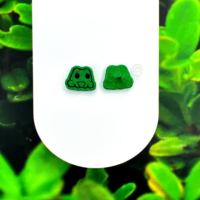 Earrings Kawaii Frog Stud Earrings – Titanium Posts