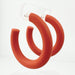 Earrings Orange Medium Clay Hoops