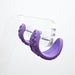 Earrings Purple Floral Oval Mini Hoops (Huggies)