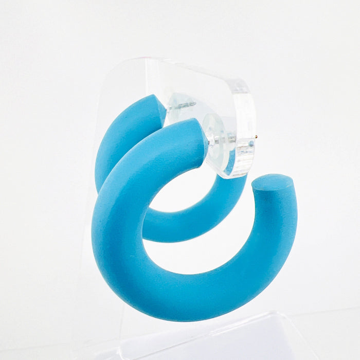 Earrings Small Clay Hoops