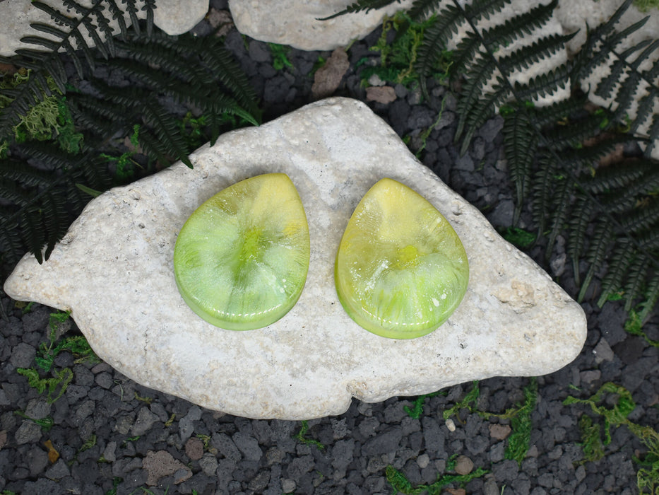 Teardrop Ear Tunnels 46mm | Pair | Ear Plugs | Gauge Earrings | Gauged Plugs | Resin #187