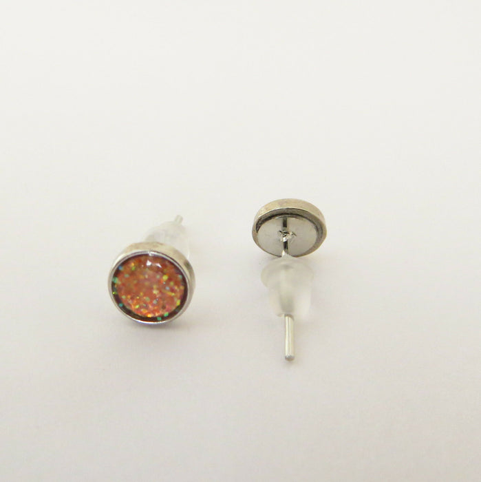 Magnetic_Clip_On_Invisible_Clipon_Stud_Pierced_Nonpierced_Earring_Earrings_Ear_Charm_Birthstone_Peach_Glitter_6mm_stud