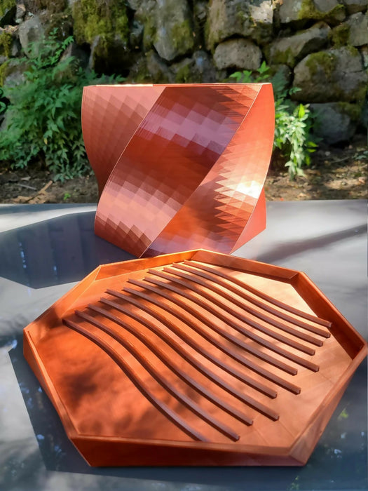 Twisted Planter and Drain Tray | Large | 10 inch | Solid Color