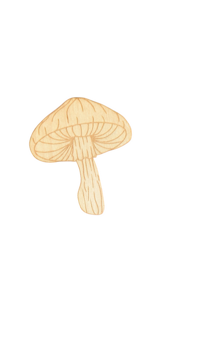 Wooden mushroom sticker A