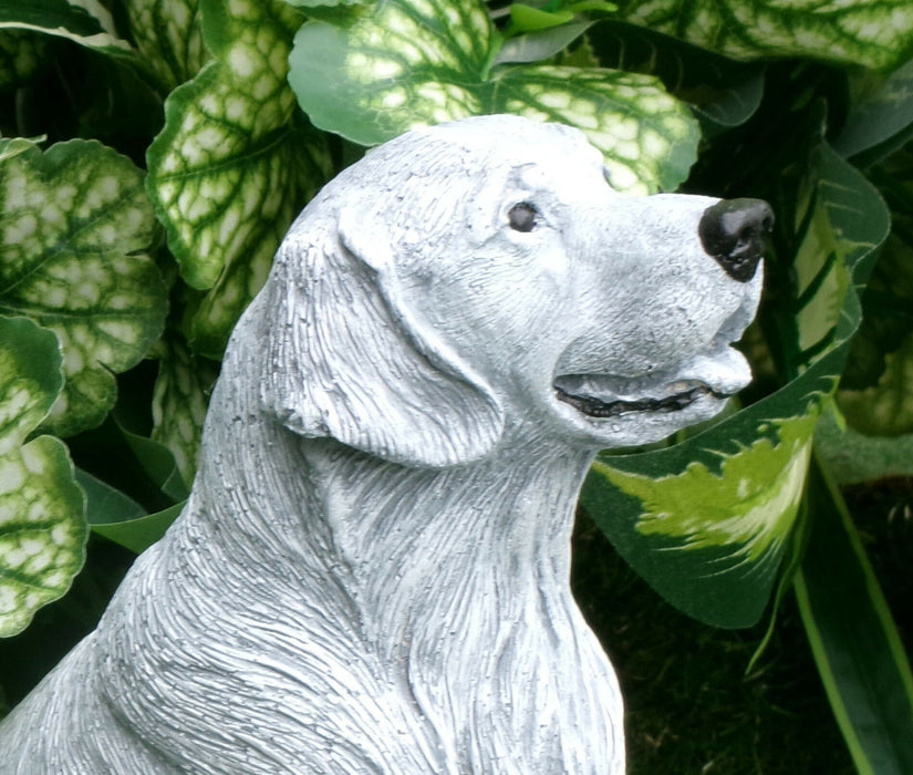 Golden Retriever Concrete Statue 4.5 x 7 x 9.75" High