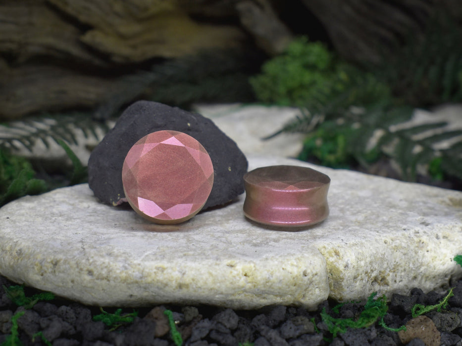 Faceted Ear Tunnels 10-25mm | Pair | Ear Plugs | Gauge Earrings | Gauged Plugs | Resin #201