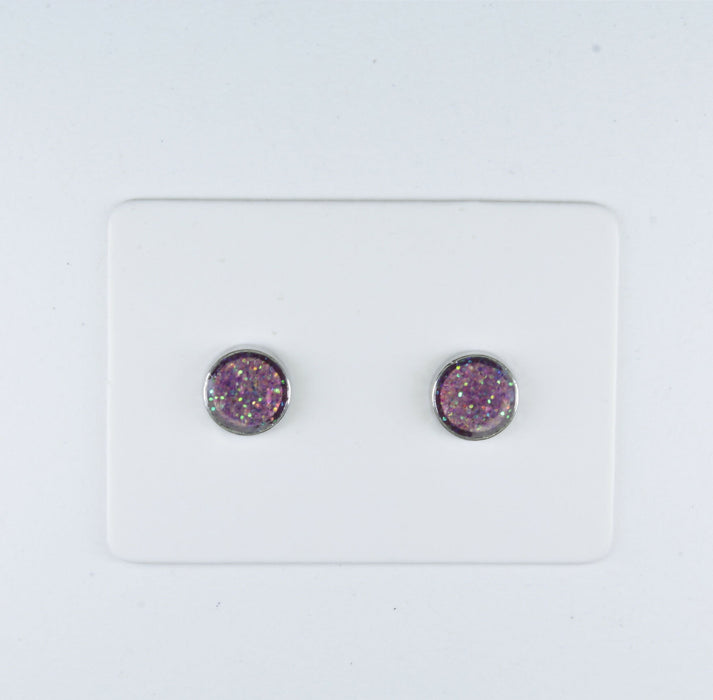 Magnetic_Clip_On_Invisible_Clipon_Stud_Pierced_Nonpierced_Earring_Earrings_Ear_Charm_Birthstone_Pink_Glitter_6mm_card