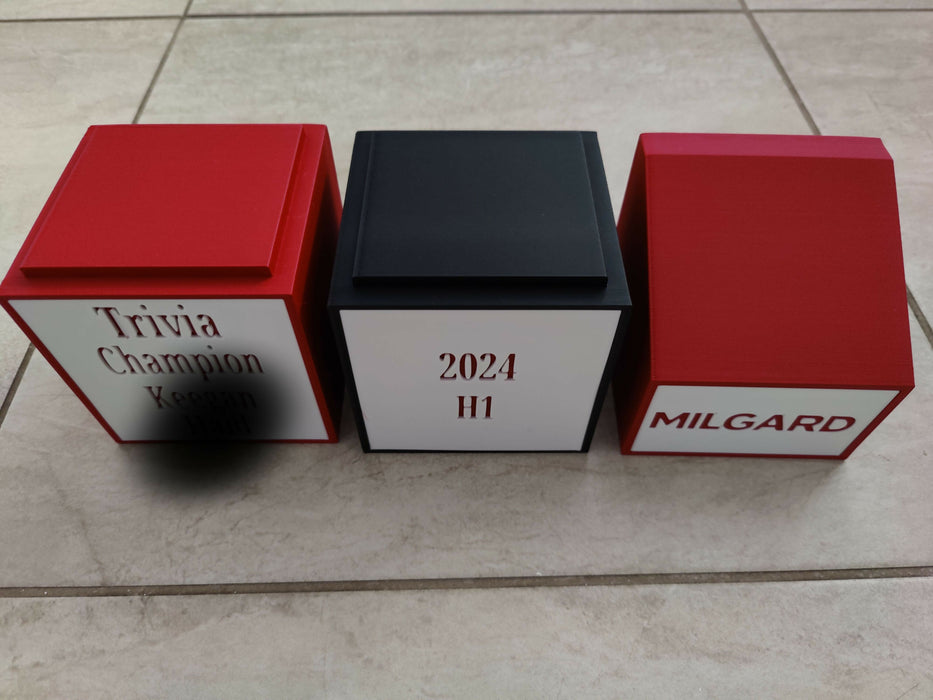 Modular Trophy Middle Section - Customizable Text Insert for Trophy