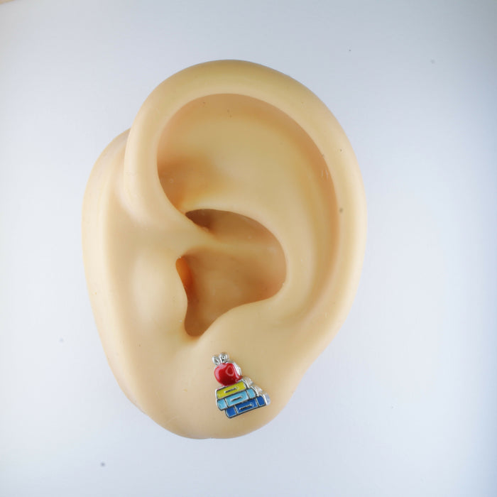 Magnetic_Clip_On_Invisible_Clipon_Stud_Pierced_Nonpierced_Earring_Earrings_Ear_Charm_Profession_Teacher_School_Books_Apple_6mm