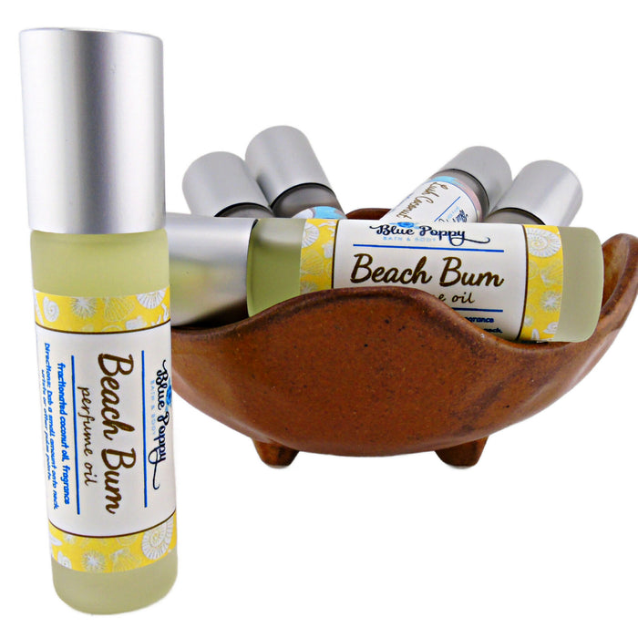 beach bum perfume roller, summer sand, water ozone notes