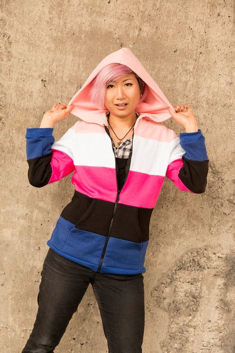 Genderfluid pride flag hoodie