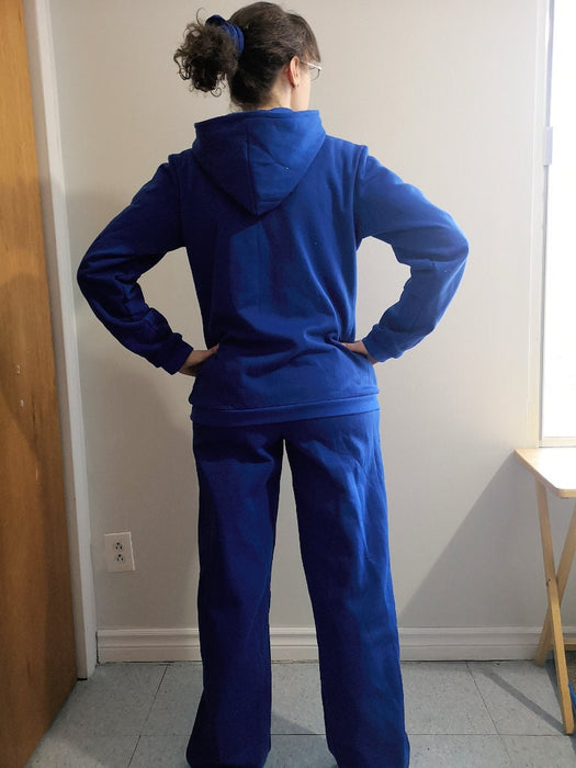 Basic sweatshirt fleece hoodie, sweatpants and scrunchie set, pajama, loungewear, sweater, cozy