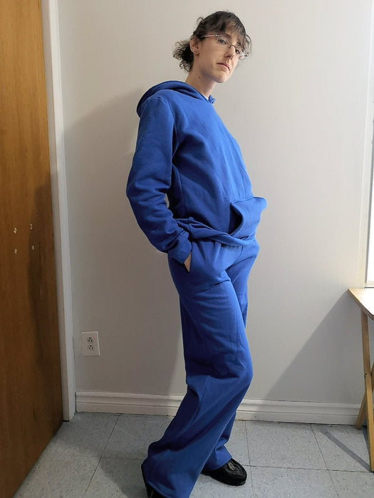 Basic sweatshirt fleece hoodie, sweatpants and scrunchie set, pajama, loungewear, sweater, cozy