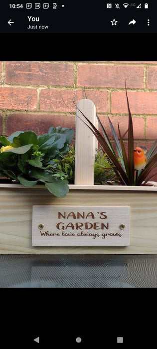 Mothers day planter, handmade, solid wood, superb gift for any occasion, personalized as you wish, garden plant holder, windowsill