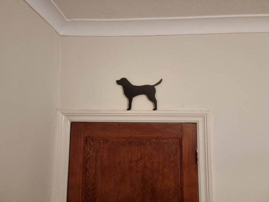 Labrador silhouette door toppers, mans best friend, decoration wall, door, shelf, fun wall art, dog lover gift, great talking point, 9 mm mdf