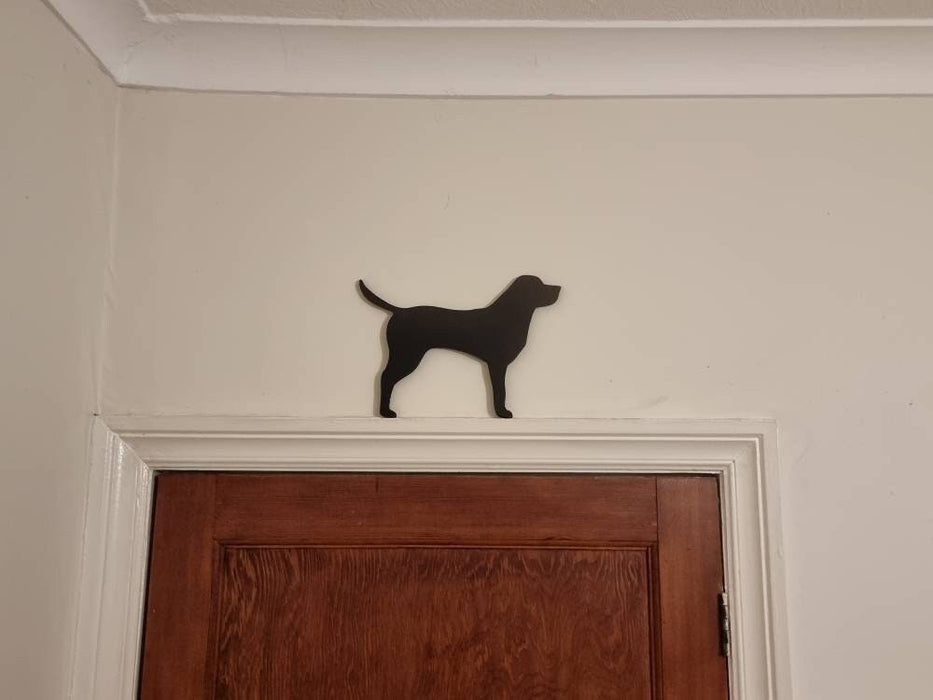 Labrador silhouette door toppers, mans best friend, decoration wall, door, shelf, fun wall art, dog lover gift, great talking point, 9 mm mdf