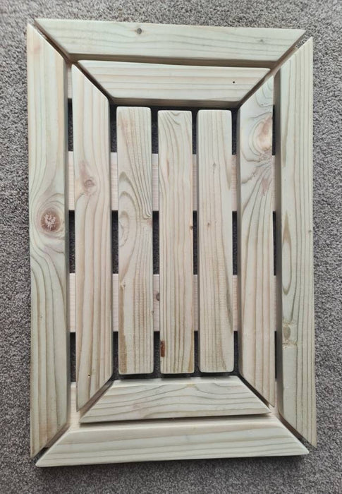 Bathroom duckboard, bathboard, shower mat, hot tub. solid, chunky and rustic. bespoke. a great gift or bathroom upgrade, many colors.