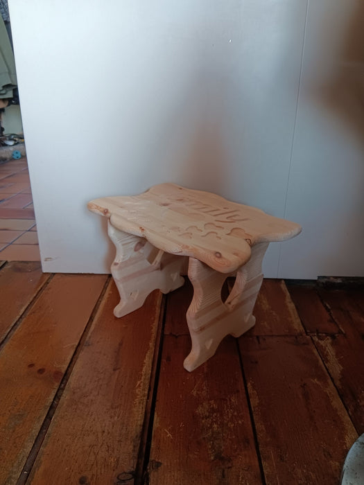 Stool Children's , Personalised, Girl, Gift, Kids, Stool, Birthday, Christening gift, Engraved, wooden, Solid Pine toys, Christmas present