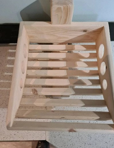 Fruit bowl storage crate veg rack wooden and handmade, show and store your fruit aeriated