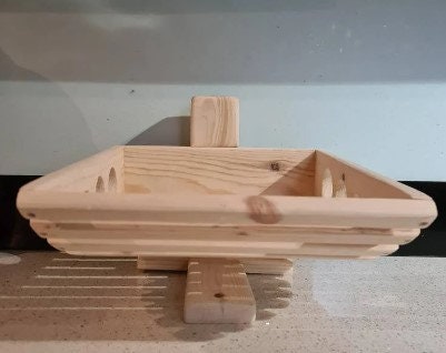 Fruit bowl storage crate veg rack wooden and handmade, show and store your fruit aeriated