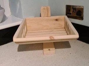 Fruit bowl storage crate veg rack wooden and handmade, show and store your fruit aeriated