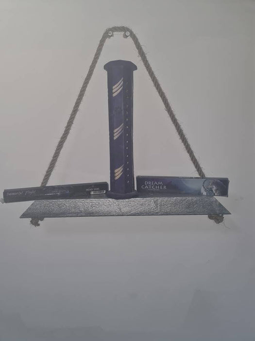 Rustic wooden hanging shelf, handmade and robust, test tube flower holder, different valentine gift