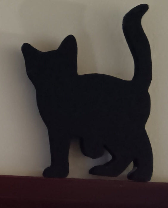 Black Kitten, Cute, Cat Silhouette, door top, topper, playful, fun, whimsical, door, shelf, wall art, cat lover, gift,