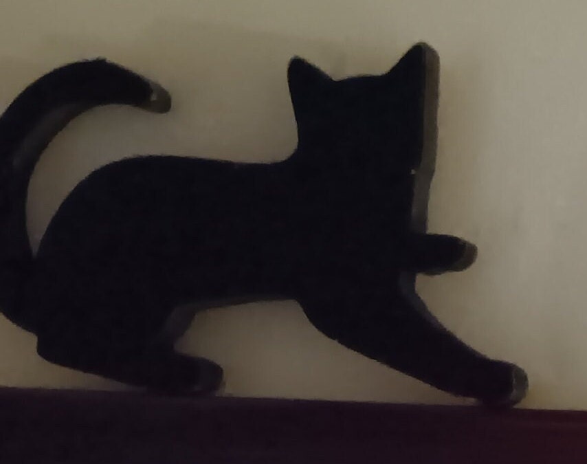 Black Kitten, Cute, Cat Silhouette, door top, topper, playful, fun, whimsical, door, shelf, wall art, cat lover, gift,