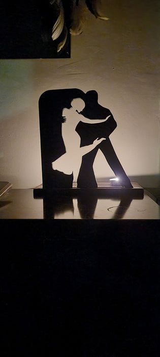 Tea light holder, salsa, dance, silhouette, gift, ambient, unique
