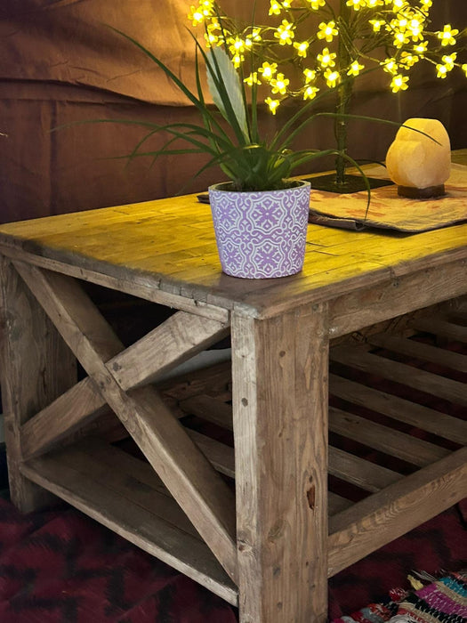 TABLE, Farmhouse, coffee, X Cross Legs, Wooden, Handmade, rustic, cottage, heavy