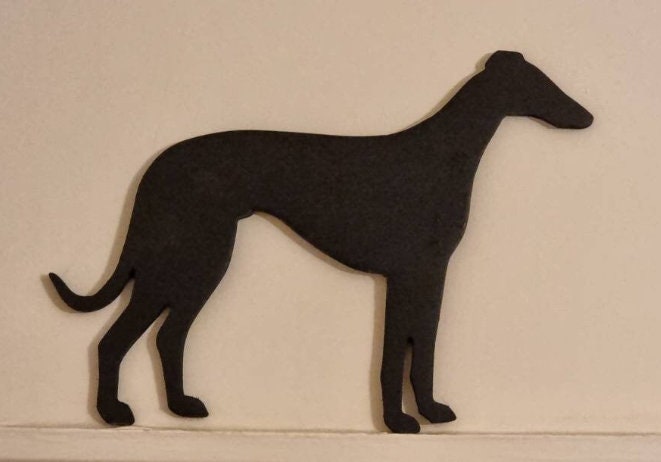 Male whippet silhouette door toppers, mans best friend, decoration wall, door, shelf, fun wall art, dog lover gift, talking point, 9 mm MDF
