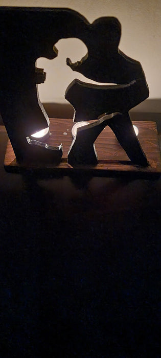 Tea light holder, salsa, dance, silhouette, gift, ambient, unique