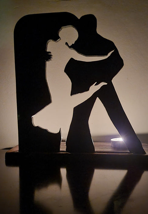 Tea light holder, salsa, dance, silhouette, gift, ambient, unique