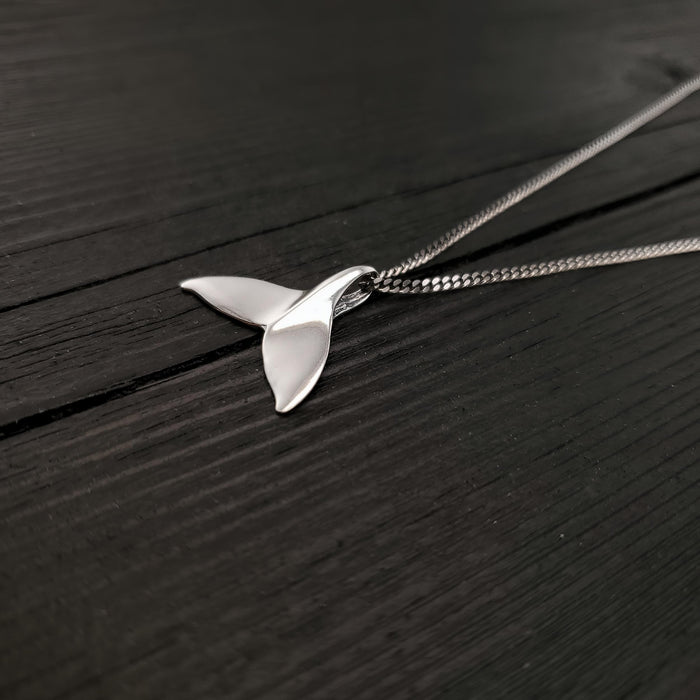 Humpback Whale Fluke Necklace Whale Tail Pendant - Moon Raven Designs