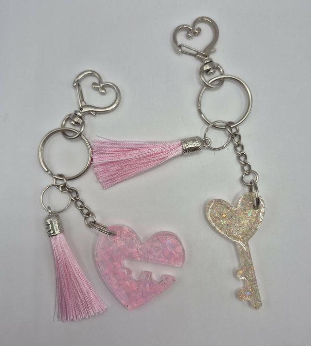 Heart Lock Keychains